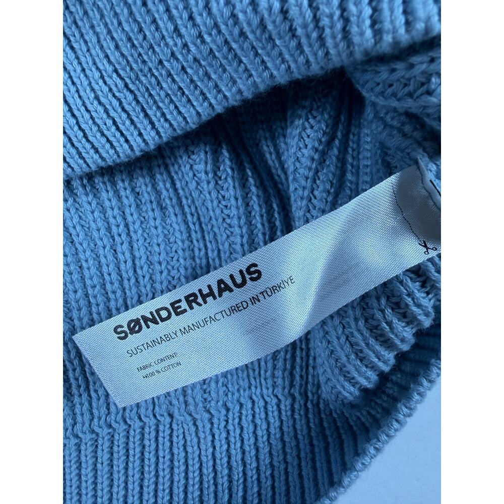 Sonderhaus Coastal Cardigan Light Blue Organic Cotton Large - Picture 13 of 13